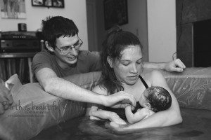 Home water birth photography story, Lewisville, Tx